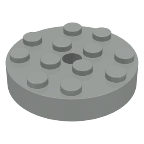 Деталь LEGO 3404 Turntable 4 x 4 Top - Light Gray