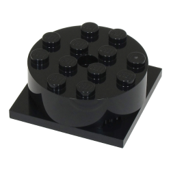 Turntable 4 x 4 x 1 1/3 with Black Square Base, Locking (87081 / 61485) - Black Turntable 4 x 4 x 1 1/3 with Black Square Base, Locking (87081 / 61485) - Black