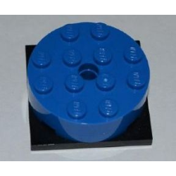 Turntable 4 x 4 x 1 1/3 with Black Square Base, Locking (87081 / 61485) - Blue Turntable 4 x 4 x 1 1/3 with Black Square Base, Locking (87081 / 61485) - Blue