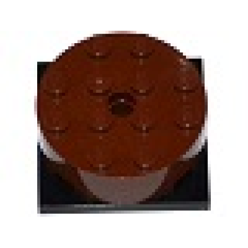 Деталь LEGO 87081c01 Turntable 4 x 4 x 1 1/3 with Black Square Base, Locking (87081 / 61485) - Reddish Brown
