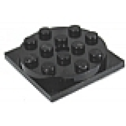 Turntable 4 x 4 x 2/3 with Black Square Base, Free-Spinning (60474 / 61485) - Black Turntable 4 x 4 x 2/3 with Black Square Base, Free-Spinning (60474 / 61485) - Black