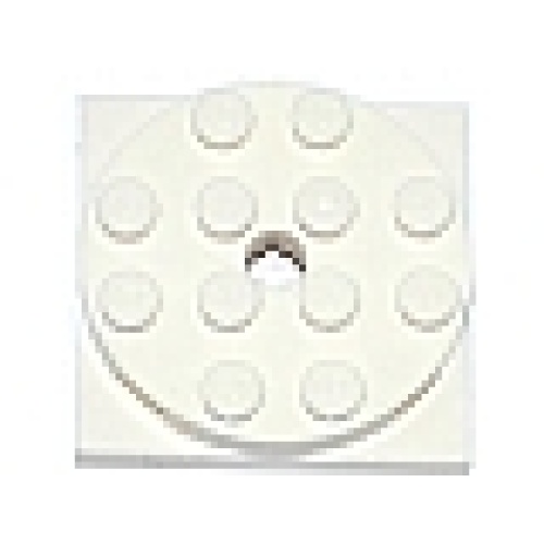 Деталь LEGO 60474c03 Turntable 4 x 4 x 2/3 with White Square Base, Free-Spinning (60474 / 61485) - White