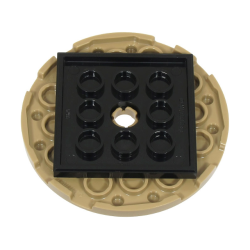 Turntable 6 x 6 x 2/3 with Black Square Base, Free-Spinning (11213 / 61485) - Dark Tan Turntable 6 x 6 x 2/3 with Black Square Base, Free-Spinning (11213 / 61485) - Dark Tan