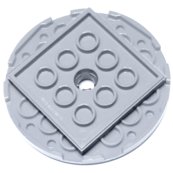 Turntable 6 x 6 x 2/3 with Light Bluish Gray Square Base, Free-Spinning (11213 / 61485) - Light Bluish Gray Turntable 6 x 6 x 2/3 with Light Bluish Gray Square Base, Free-Spinning (11213 / 61485) - Light Bluish Gray