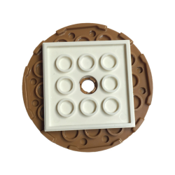 Turntable 6 x 6 x 2/3 with White Square Base, Free-Spinning (11213 / 61485) - Medium Nougat Turntable 6 x 6 x 2/3 with White Square Base, Free-Spinning (11213 / 61485) - Medium Nougat