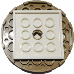 Turntable 6 x 6 x 2/3 with White Square Base, Free-Spinning (11213 / 61485) - Dark Tan Turntable 6 x 6 x 2/3 with White Square Base, Free-Spinning (11213 / 61485) - Dark Tan