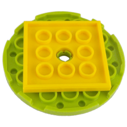 Turntable 6 x 6 x 2/3 with Yellow Square Base, Free-Spinning (11213 / 61485) - Lime Turntable 6 x 6 x 2/3 with Yellow Square Base, Free-Spinning (11213 / 61485) - Lime
