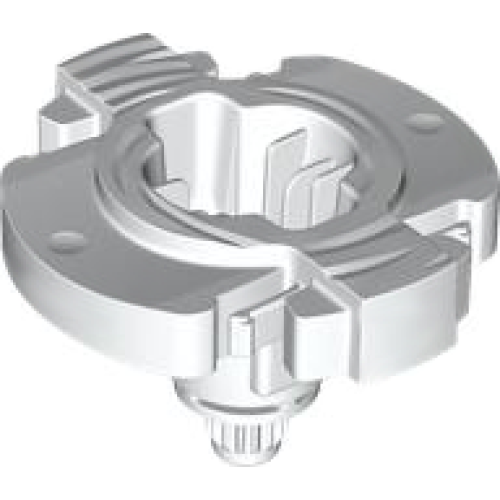 Деталь LEGO 5436 Turntable 7 x 6 1/2 x 4 with Gear 16 Tooth Base (Ninjago Dragon Spinjitzu Spinner) - White