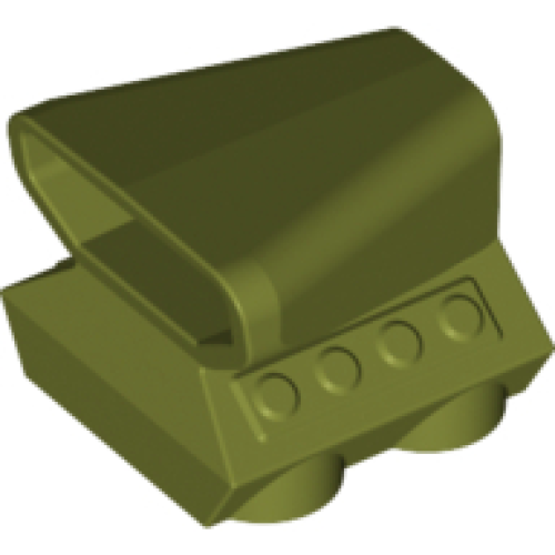 Деталь LEGO 50943 Vehicle, Air Scoop Engine Top 2 x 2 - Olive Green