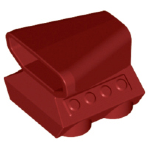 Деталь LEGO 50943 Vehicle, Air Scoop Engine Top 2 x 2 - Dark Red