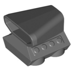 Vehicle, Air Scoop Engine Top 2 x 2 - Dark Bluish Gray Vehicle, Air Scoop Engine Top 2 x 2 - Dark Bluish Gray