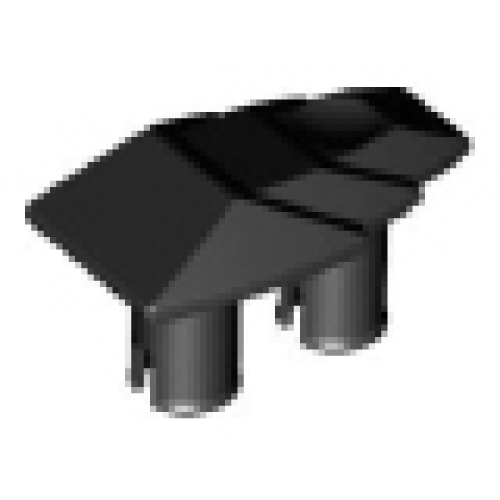 Деталь LEGO 47501 Vehicle, Fairing 1 x 2 Stepped with Two Pins - Black