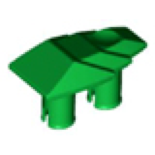 Деталь LEGO 47501 Vehicle, Fairing 1 x 2 Stepped with Two Pins - Green