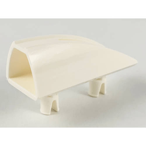 Деталь LEGO 30647 Vehicle, Fairing 1 x 4 Side Flaring Intake with 2 Pins - White