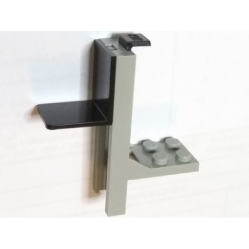 Деталь LEGO 3430c01 Vehicle, Forklift 2 x 2 Plate with Black Fork - Light Gray