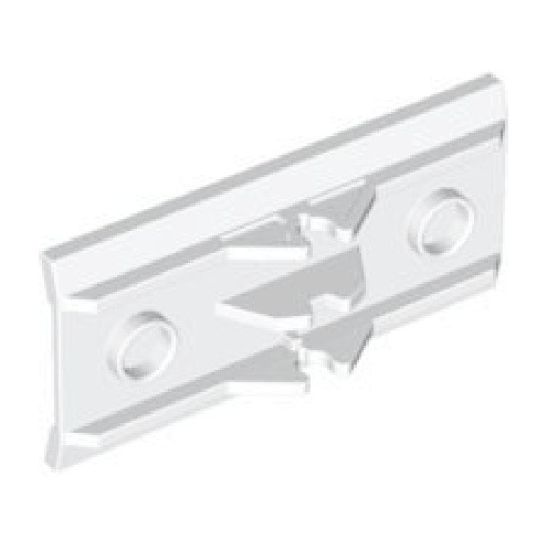 Деталь LEGO 2440 Vehicle, Spoiler / Plow Blade 6 x 3 with Hinge - White