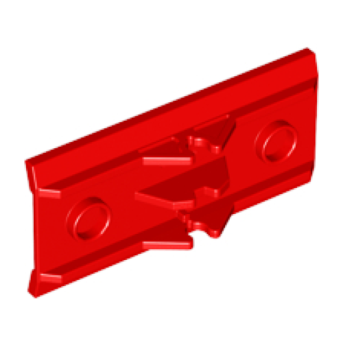 Деталь LEGO 2440 Vehicle, Spoiler / Plow Blade 6 x 3 with Hinge - Red