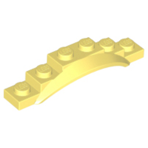 Деталь LEGO 62361 Vehicle, Mudguard 1 1/2 x 6 x 1 with Arch - Bright Light Yellow
