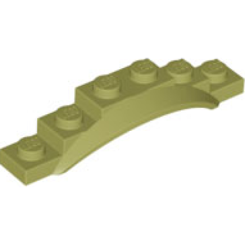 Деталь LEGO 62361 Vehicle, Mudguard 1 1/2 x 6 x 1 with Arch - Olive Green