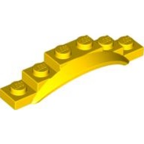 Деталь LEGO 62361 Vehicle, Mudguard 1 1/2 x 6 x 1 with Arch - Yellow