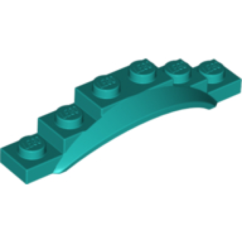 Деталь LEGO 62361 Vehicle, Mudguard 1 1/2 x 6 x 1 with Arch - Dark Turquoise