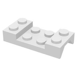 Vehicle, Mudguard 2 x 4 with Arch Studded - White