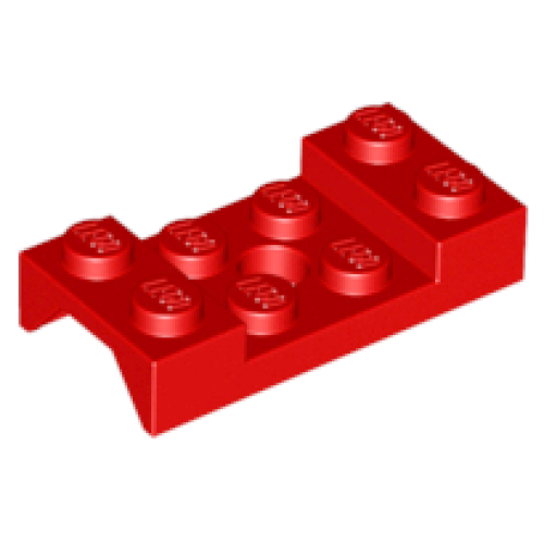 Деталь LEGO 60212 Vehicle, Mudguard 2 x 4 with Arch Studded with Hole - Red