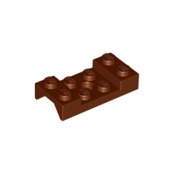 Vehicle, Mudguard 2 x 4 with Arch Studded with Hole - Reddish Brown