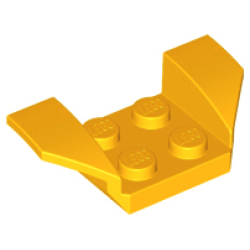 Vehicle, Mudguard 2 x 4 with Flared Wings - Bright Light Orange