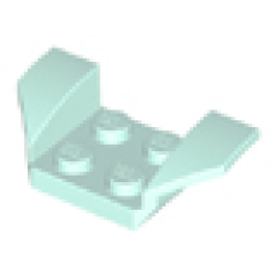 Vehicle, Mudguard 2 x 4 with Flared Wings - Light Aqua