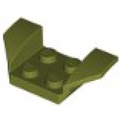 Vehicle, Mudguard 2 x 4 with Flared Wings - Olive Green