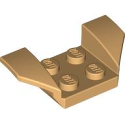 Vehicle, Mudguard 2 x 4 with Flared Wings - Medium Tan