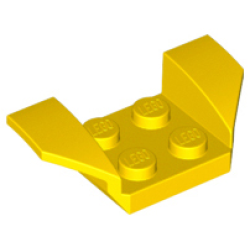 Vehicle, Mudguard 2 x 4 with Flared Wings - Yellow