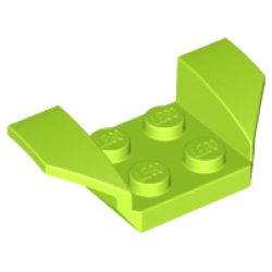 Vehicle, Mudguard 2 x 4 with Flared Wings - Lime