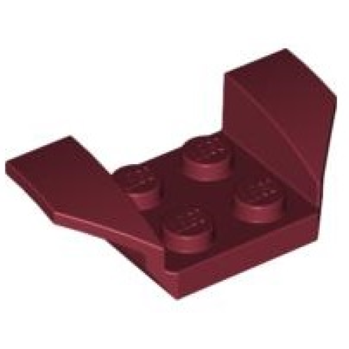 Деталь LEGO 41854 Vehicle, Mudguard 2 x 4 with Flared Wings - Dark Red