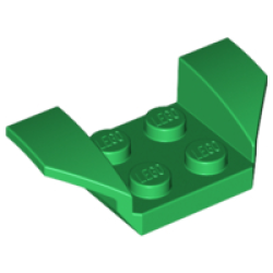 Vehicle, Mudguard 2 x 4 with Flared Wings - Green