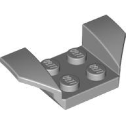 Vehicle, Mudguard 2 x 4 with Flared Wings - Light Bluish Gray