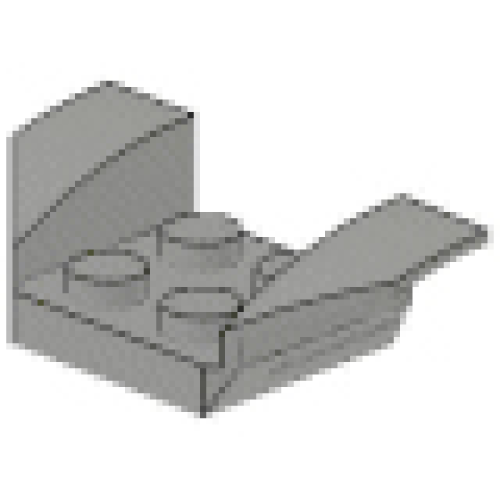 Деталь LEGO 41854 Vehicle, Mudguard 2 x 4 with Flared Wings - Light Gray