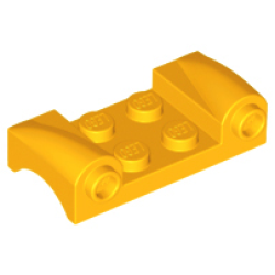 Vehicle, Mudguard 2 x 4 with Headlights and Curved Fenders - Bright Light Orange