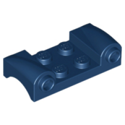 Vehicle, Mudguard 2 x 4 with Headlights and Curved Fenders - Dark Blue