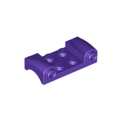 Vehicle, Mudguard 2 x 4 with Headlights and Curved Fenders - Dark Purple