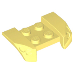 Vehicle, Mudguard 2 x 4 with Headlights Overhang - Bright Light Yellow