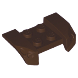 Vehicle, Mudguard 2 x 4 with Headlights Overhang - Dark Brown