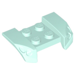 Vehicle, Mudguard 2 x 4 with Headlights Overhang - Light Aqua