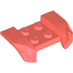 Vehicle, Mudguard 2 x 4 with Headlights Overhang - Coral