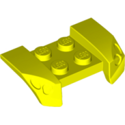 Vehicle, Mudguard 2 x 4 with Headlights Overhang - Neon Yellow
