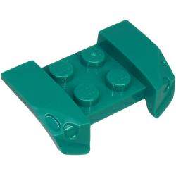 Vehicle, Mudguard 2 x 4 with Headlights Overhang - Dark Turquoise