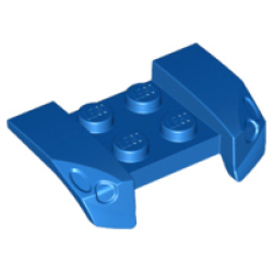 Vehicle, Mudguard 2 x 4 with Headlights Overhang - Blue