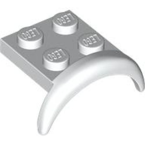 Деталь LEGO 49097 Vehicle, Mudguard 3 x 3 x 1 with Arch Round - White