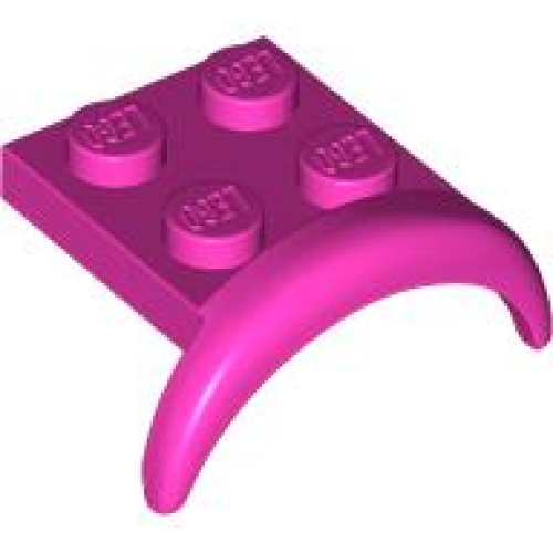 Деталь LEGO 49097 Vehicle, Mudguard 3 x 3 x 1 with Arch Round - Dark Pink